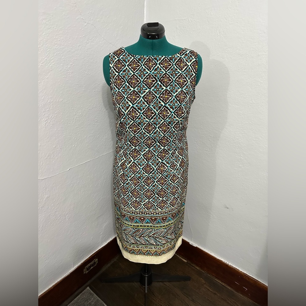 Sag Harbor Brown Blue Green Dress